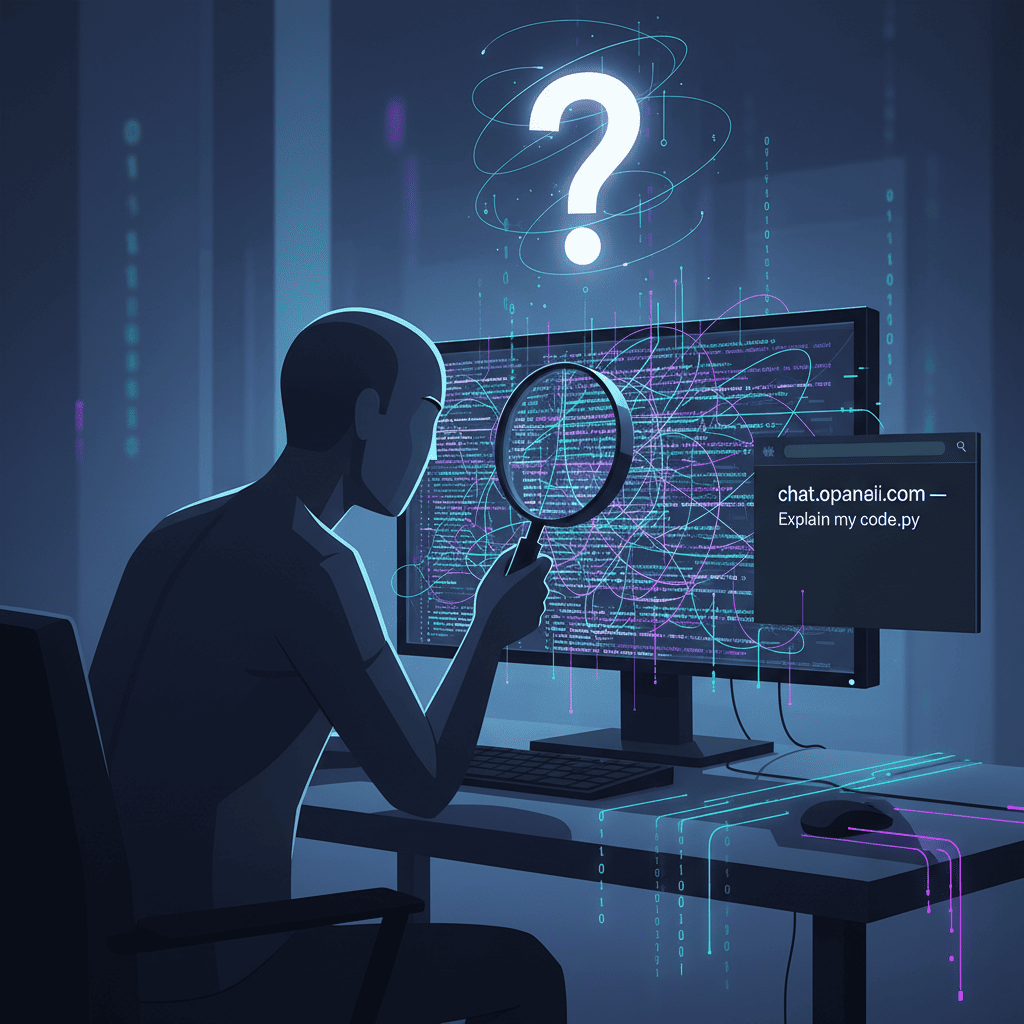 Программист изучает код